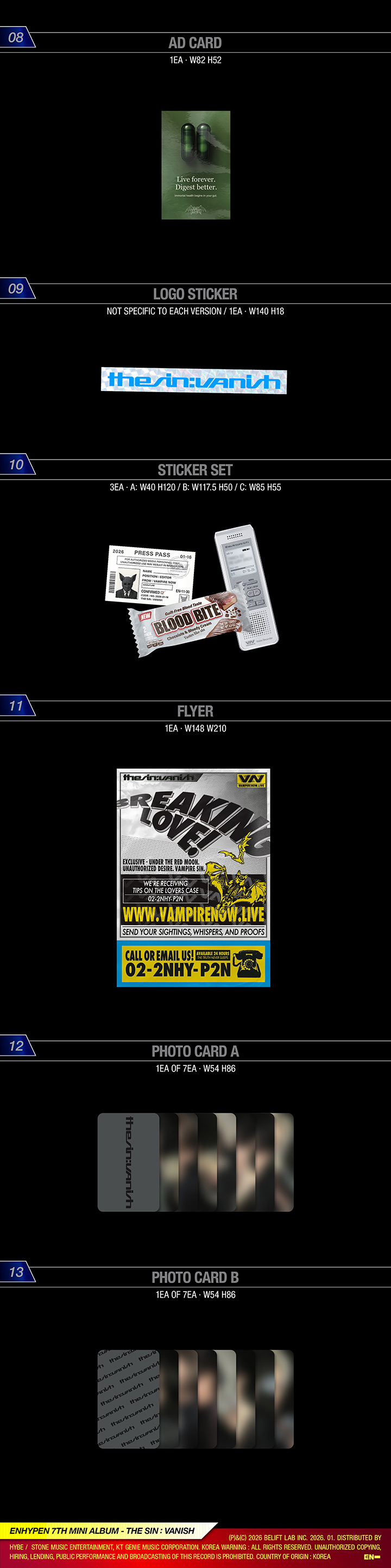 ENHYPEN THE SIN : VANISH (Set) 3