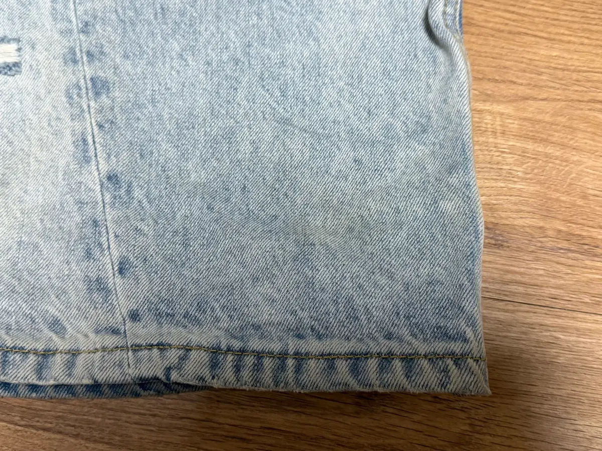 AEAE Check Patchwork Denim Pants 7