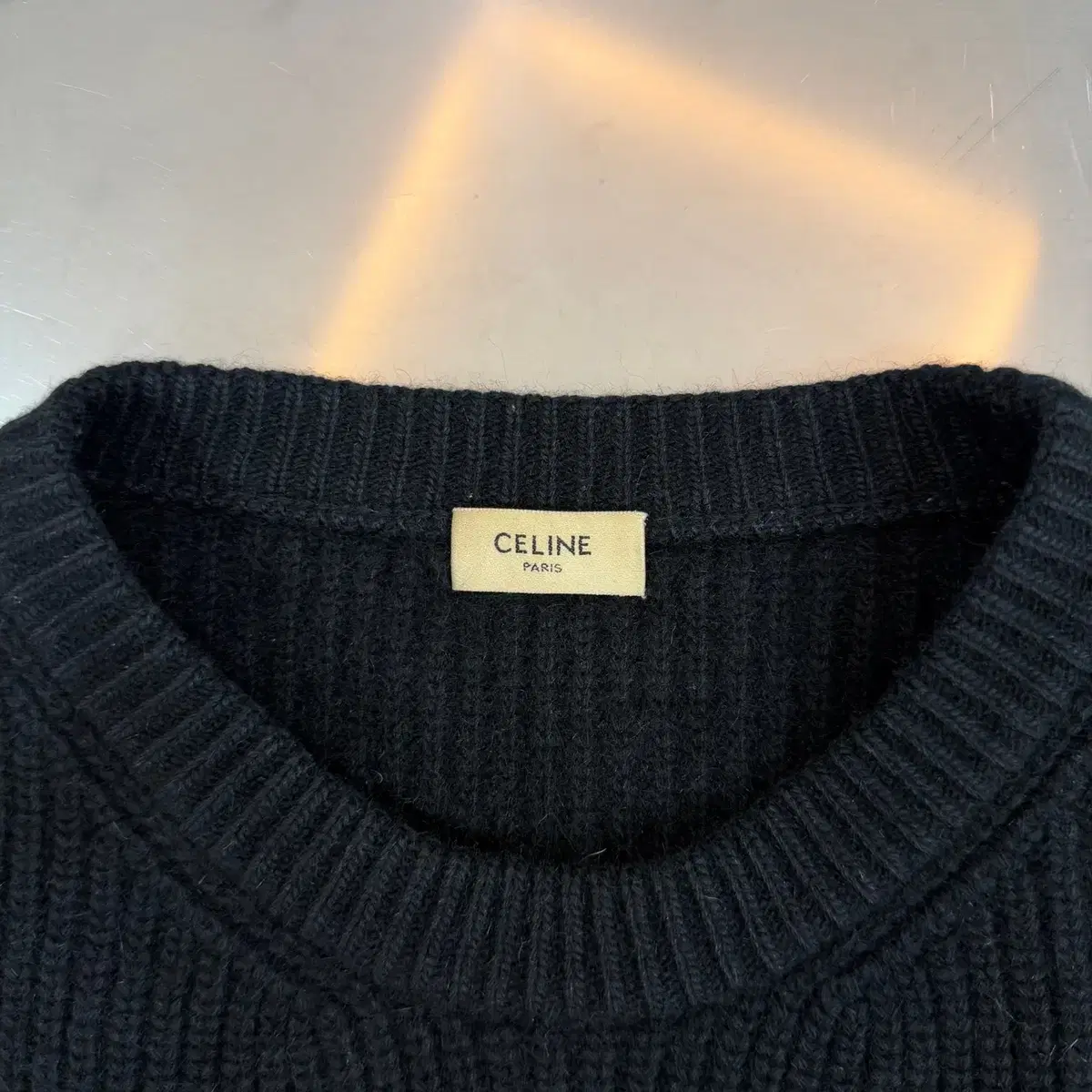 Celine ribbed wool knit black 4